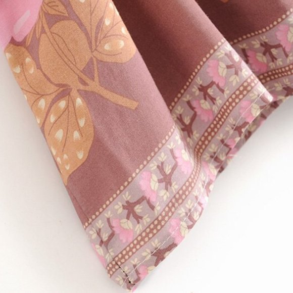 NEW BOHO GYPSY WILD BLOOM SHORT ROBE KIMONO JACKET Coverup - Picture 4 of 6